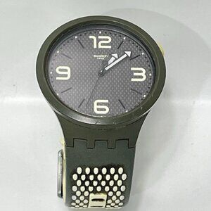 Swatch Watch Big Bold BBBUBBLES green silicone 47mm Unisex New Battery